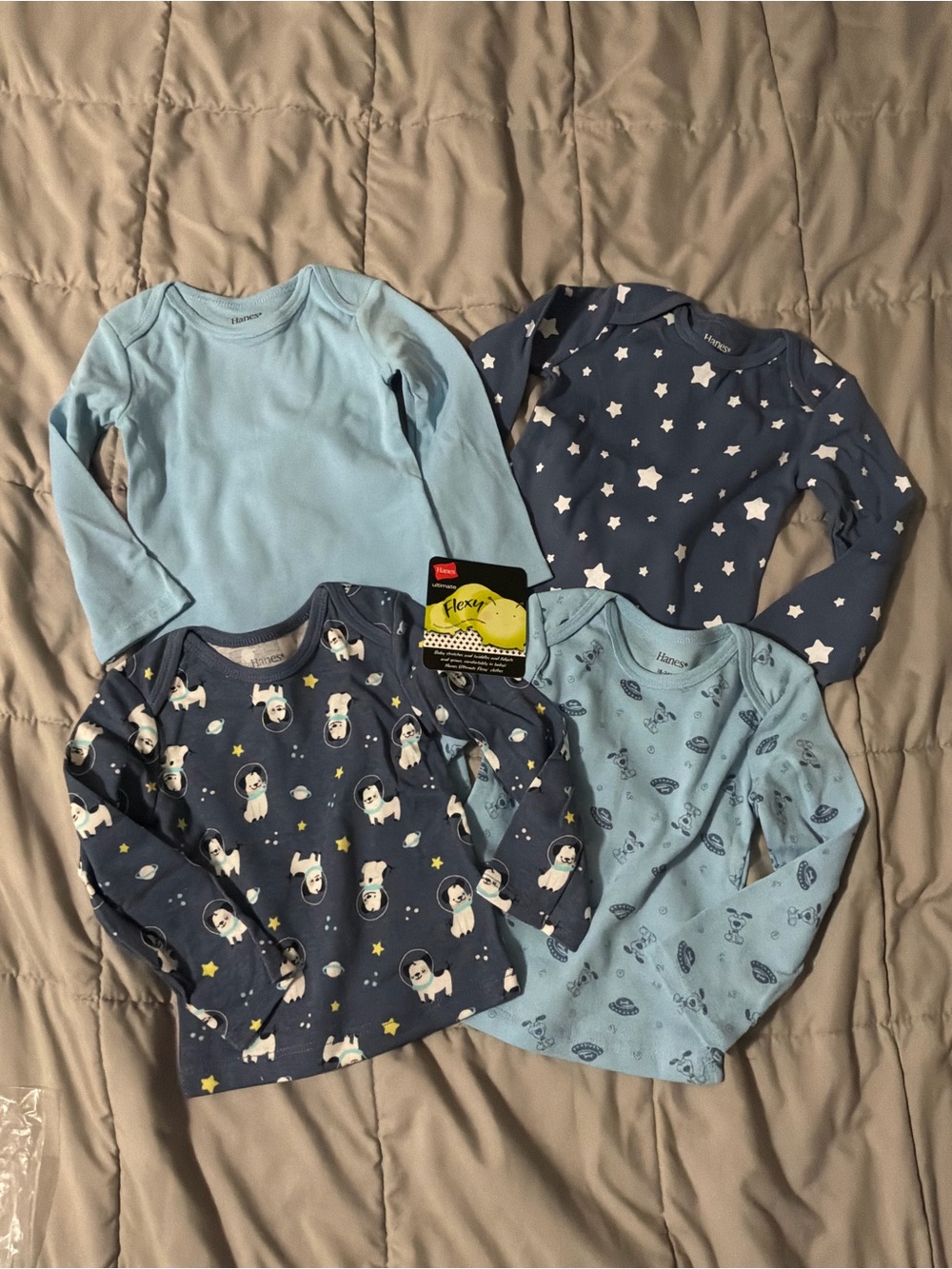 Hanes 4 Piece Baby Boy Long-Sleeve Tops - 18-24 Months